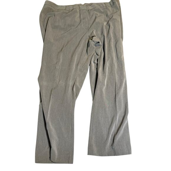 Avenue Wide Leg Tailored Dress Trousers, Greige, Women's Plus Size 30W - Picture 2 of 5